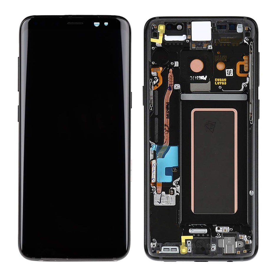 Samsung Galaxy S8 SM-G950 Replacement Display LCD + Digitizer Front + Frame - Black