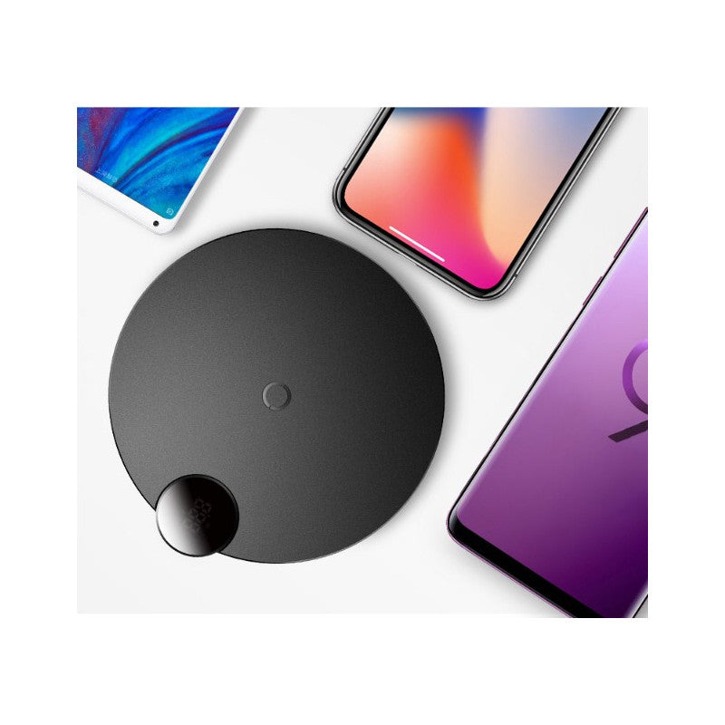Baseus WXSX-02 Digital LED Display Wireless Charger Black