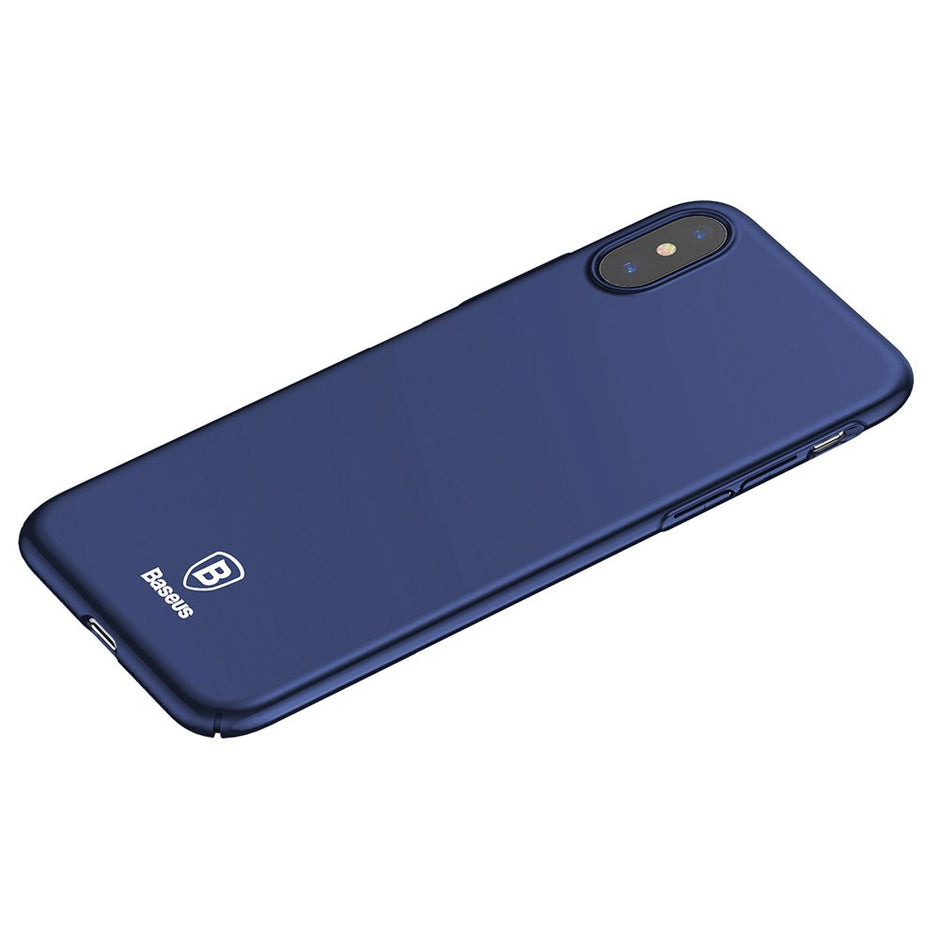 Baseus - iPhone X Hülle Hardcase Super Slim (Dunkelblau Matt)