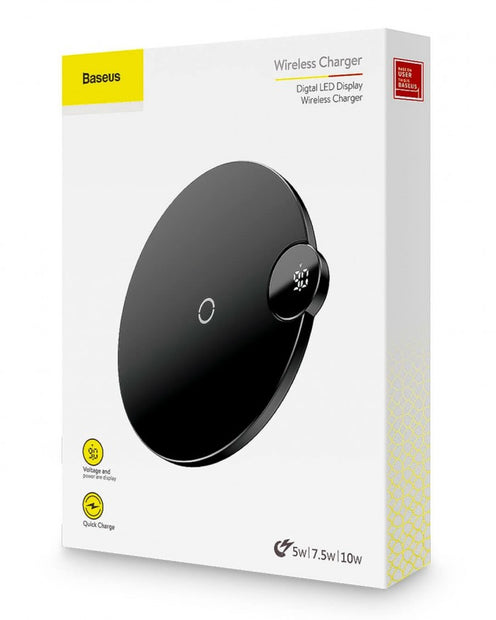 Baseus WXSX-02 Digital LED Display Wireless Charger Black