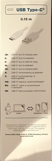 VIVANCO USB Type–C Sync & Ladekabel