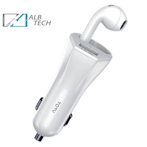 Bluetooth 5.0 2 In 1 Car Charger Wireless Bluetooth Earphone - alb-tech.ch