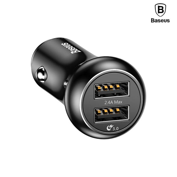 Baseus qc 3.0 Gentry series fast car charger 5v 2.4a dual usb output