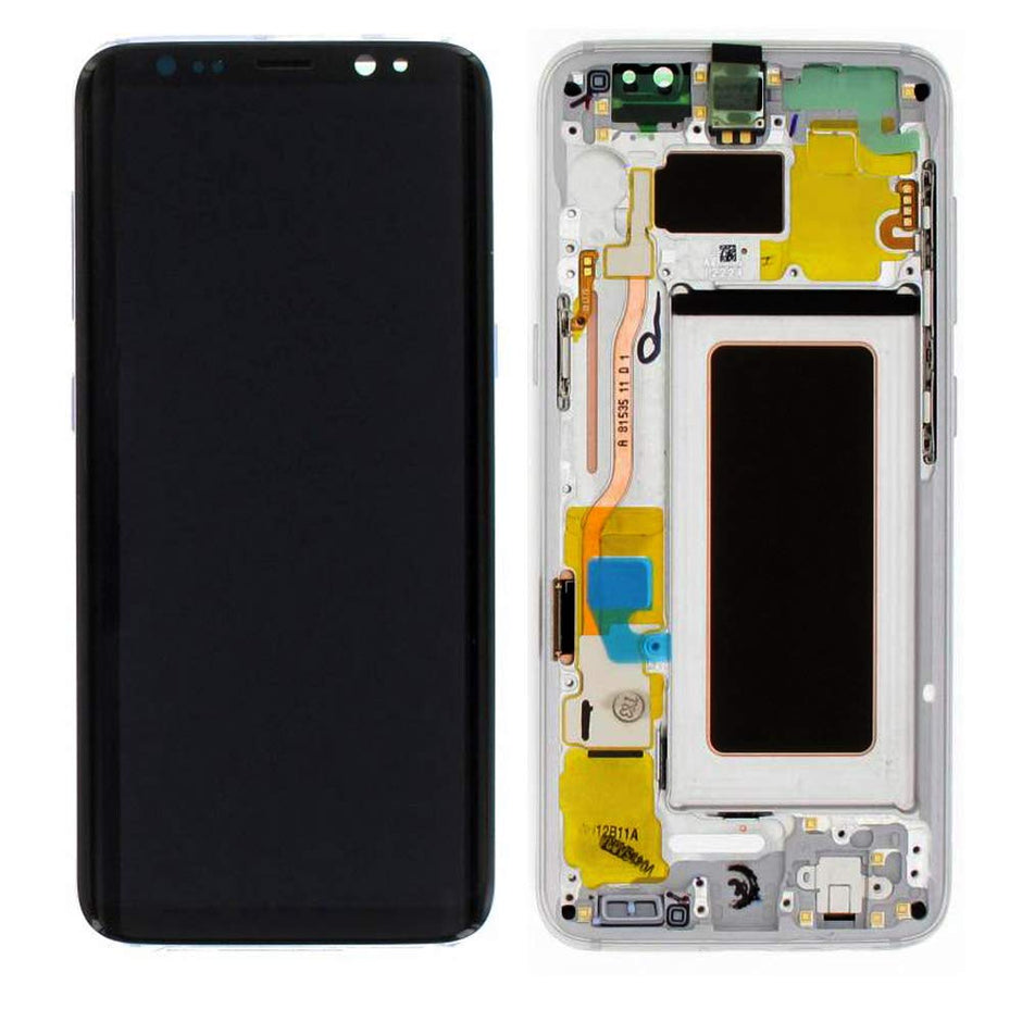 Samsung Galaxy S8 SM-G950 Replacement Display LCD + Digitizer Front + Frame - Silver