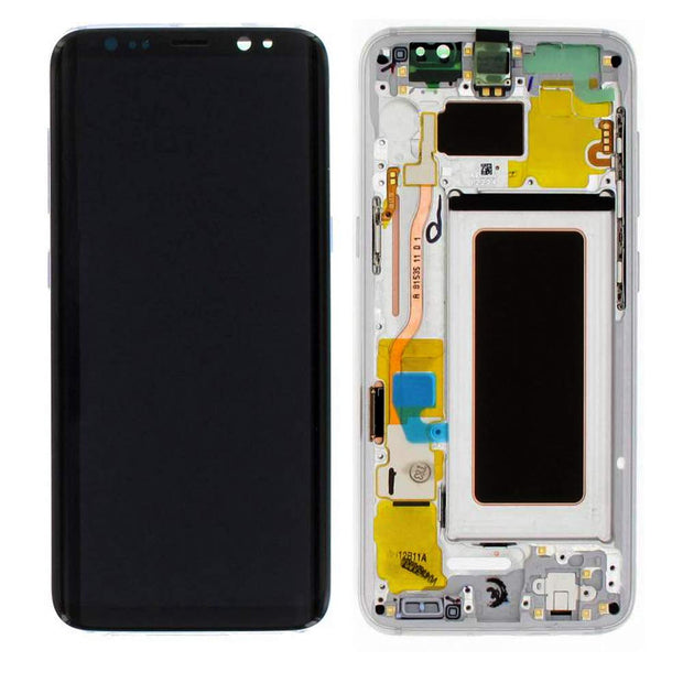 Samsung Galaxy S8 SM-G950 Replacement Display LCD + Digitizer Front + Frame - Silver