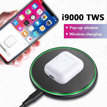 I9000 tws 1:1 air Smart Sensor 8D Bass Wireless Charging Bluetooth 5.0 Earphone Earbuds i9000 tws