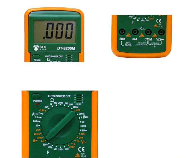 Digital MultiMeter Intelligente Spannung Strom Test Meter Handheld LCD Bildschirm Digital-Multimeter