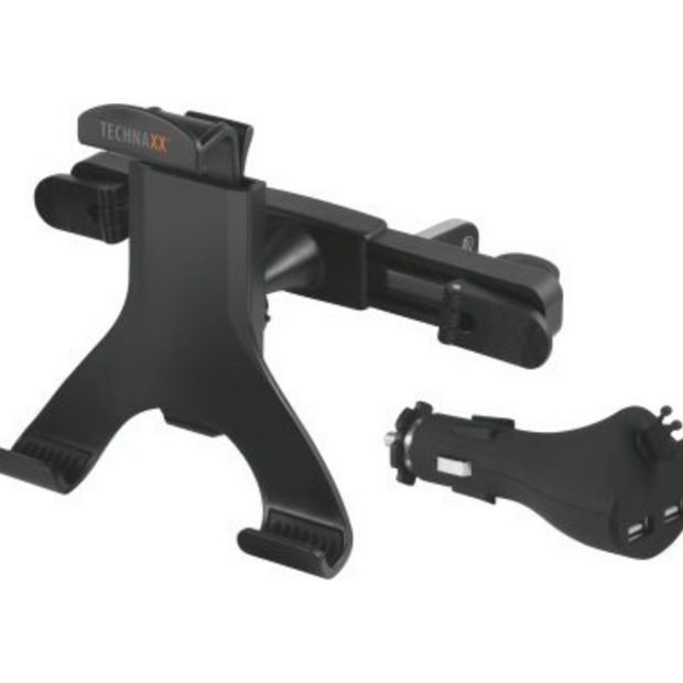 Technaxx KFZ-Kopfstützenhalterung für Tablet-PCs TE07 Tablet Car Charger Set
