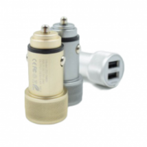 Aluminum alloy dual port usb car