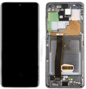 Original Samsung Galaxy S20 Ultra G988F / S20 Ultra 5G G988B LCD Display mit Rahmen Schwarz