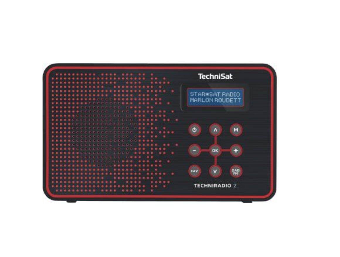 Technisat Sat/Audio/Zubehör Design-Radio Techniradio 2 Schwarz-Rot
