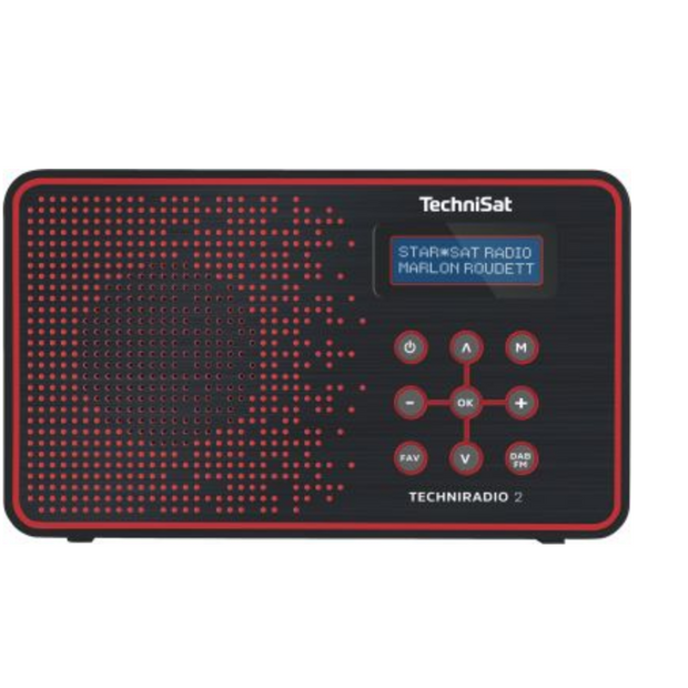 Technisat Sat/Audio/Zubehör Design-Radio Techniradio 2 Schwarz-Rot