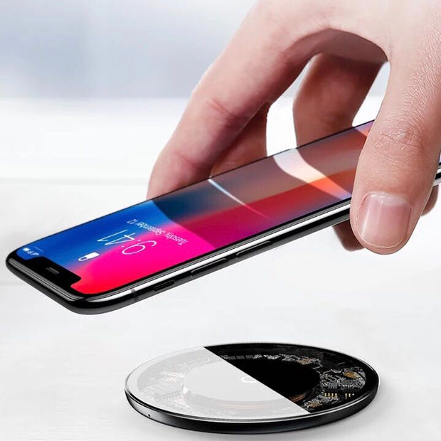 Baseus 10W Schnell Qi Kabelloser Ladegerät Schwarz