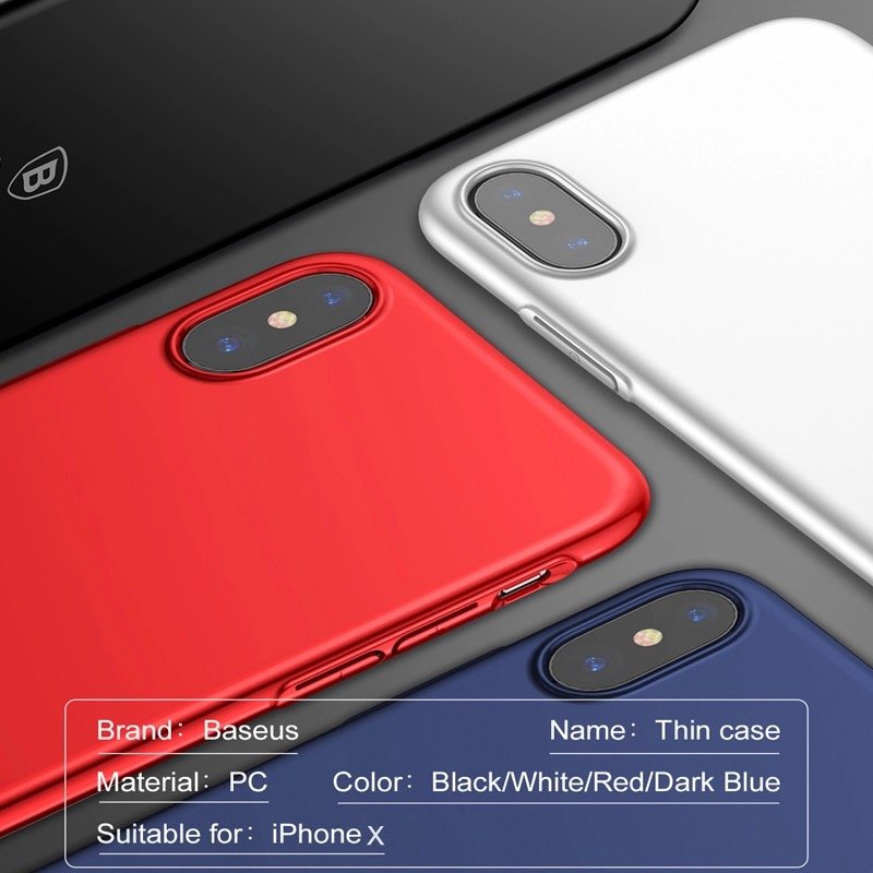 Baseus - iPhone X Hülle Hardcase Super Slim (Transparent)
