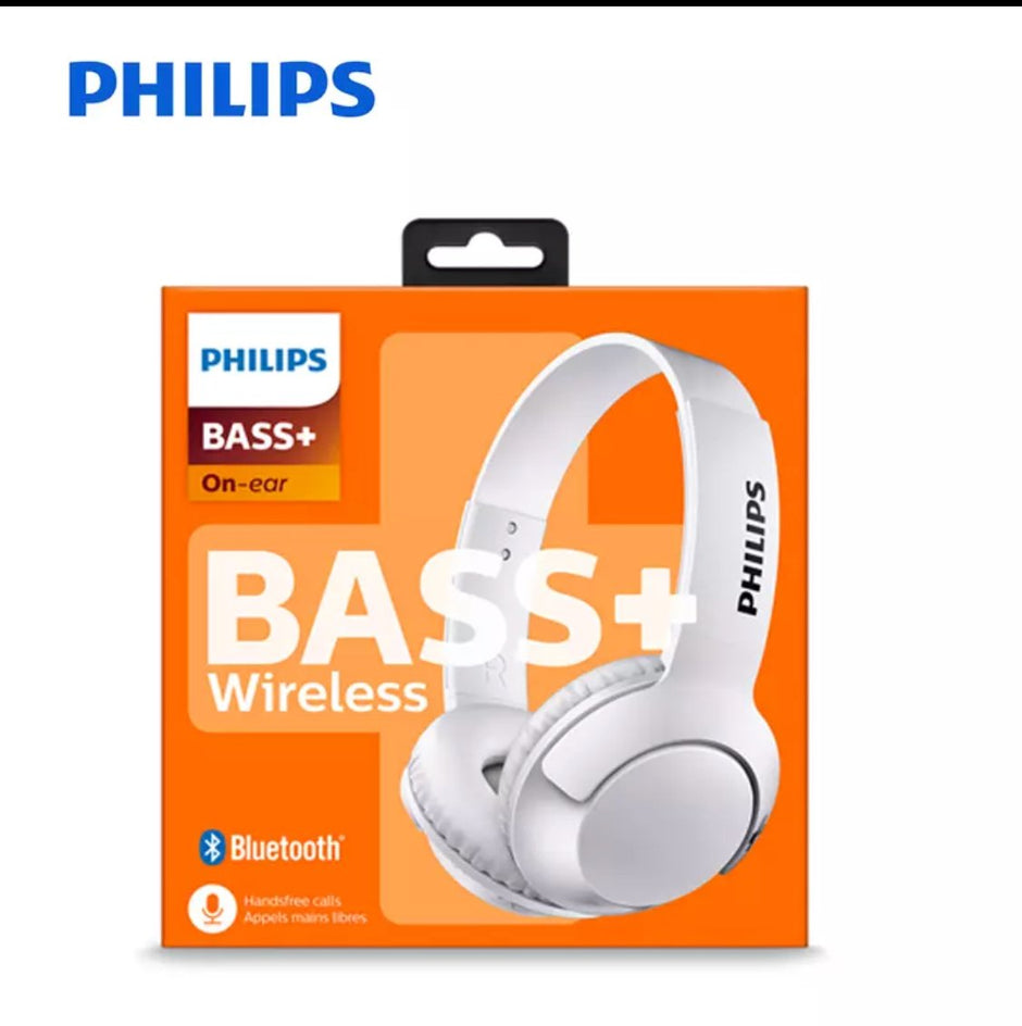 Philips BASS+ On-Ear Bluetooth-Kopfhörer Weiss
