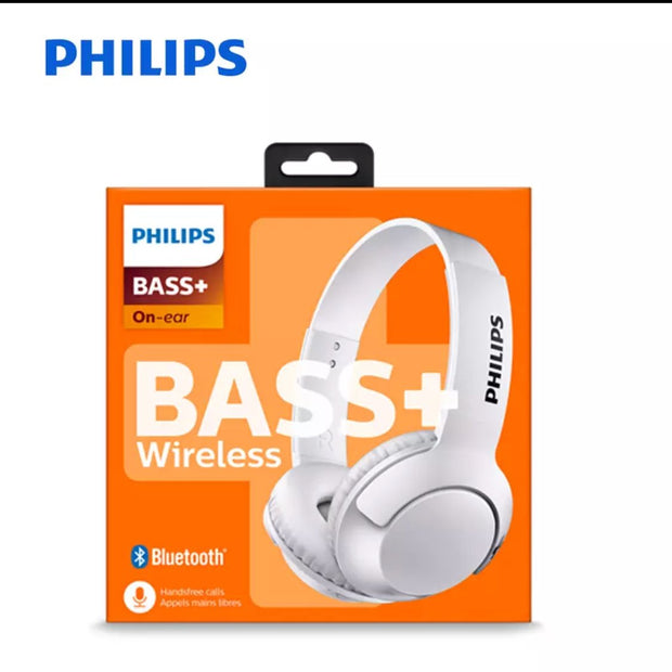 Philips BASS+ On-Ear Bluetooth-Kopfhörer Weiss