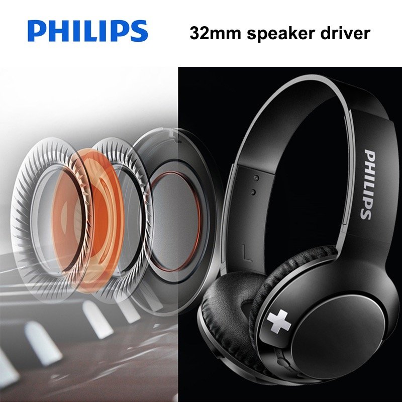 Philips BASS+ On-Ear Bluetooth-Kopfhörer Weiss
