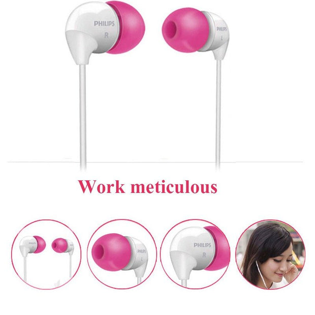 Philips SHE 3501 PP Wired Headphones Red